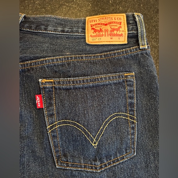 Levi’s 501 CT (Customized & Tapered) Button-Fly Blue Jeans - Size 28W x 32L - Picture 4 of 10